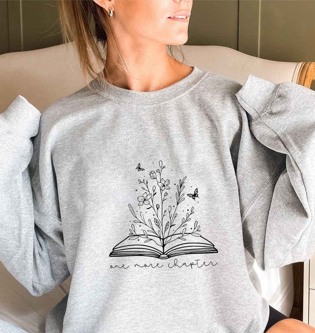 Damen Sweatshirt mit elegantem Blumendesign und inspirierendem Aufdruck Drune