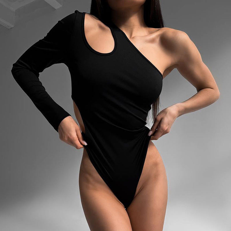 Damen Off-Shoulder Bodysuit mit asymmetrischem Schnitt Drune