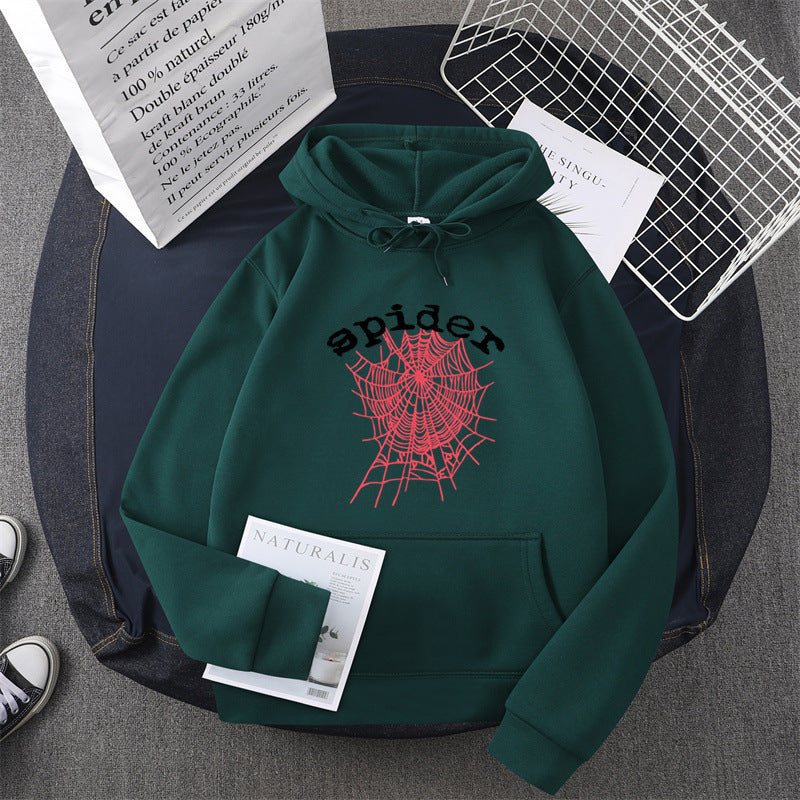 Damen Kapuzensweater mit kreativem Spinnenmotiv Drune
