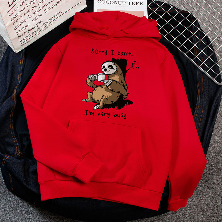 Damen Kapuzensweater mit niedlichem Tiermotiv und verspieltem Spruch Drune