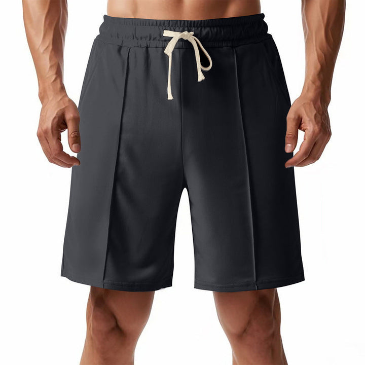 Herren nan knielange Relax-Bermuda mit flacher Bügelfalte, elastischem Tunnelzugbund und seitlichen Eingrifftaschen Drune