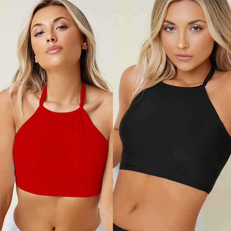 Damen hochwertiges Cropped-Badeoberteil mit eleganter Halterung Drune