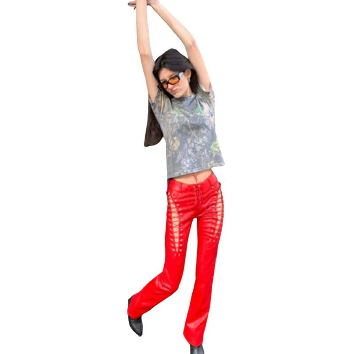 Damen Crop-Top mit innovativem Cut-Out-Design und langen Ärmeln Drune
