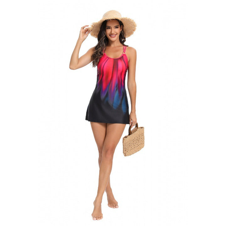 Damen Tankini-Set mit modischen Ripp- und Flammenelementen Drune
