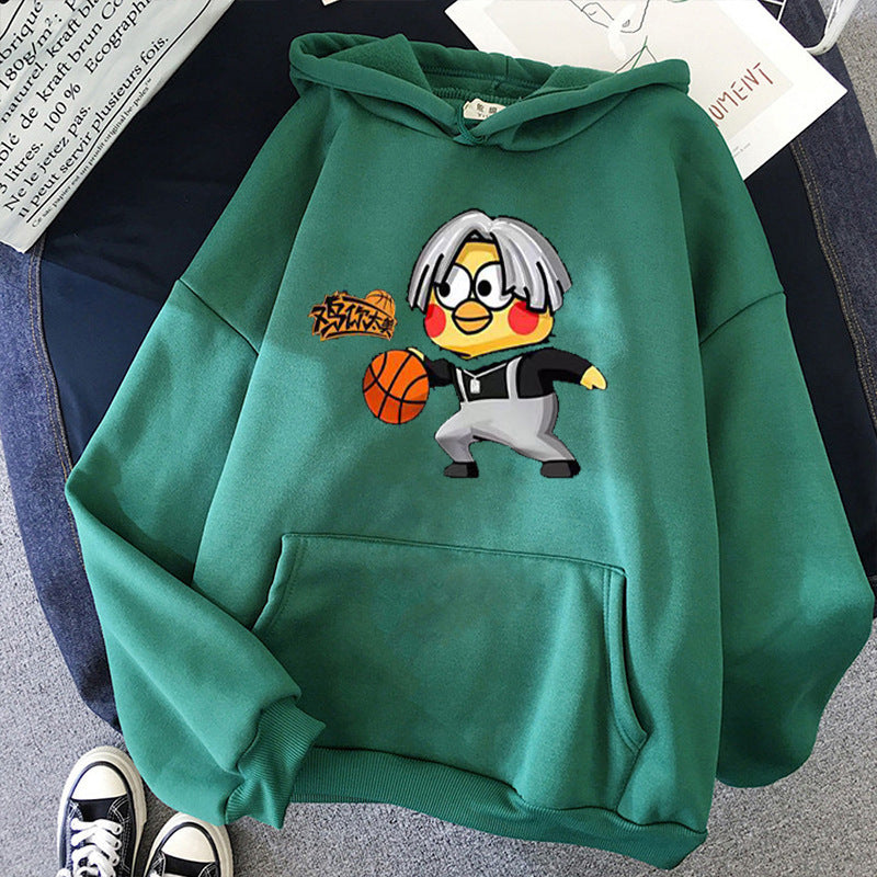 Damen Hoodie mit kreativem Basketball-Motiv Drune