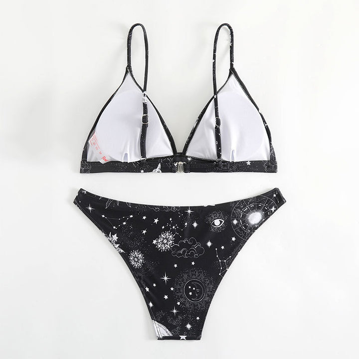 Damen Triangel-Bikini mit verspieltem Sternen-Design Drune