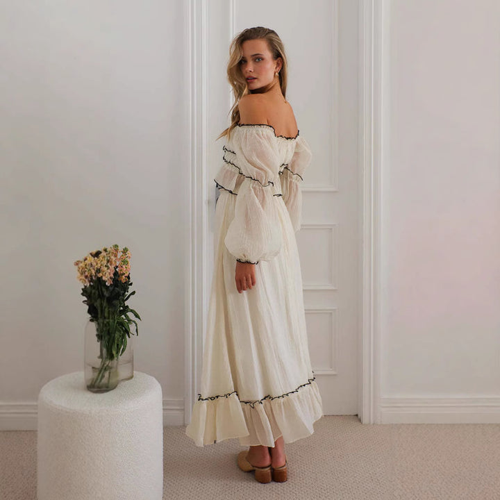 Damen luftiges Crop-Top mit Rüschen und Bindegürtel Drune
