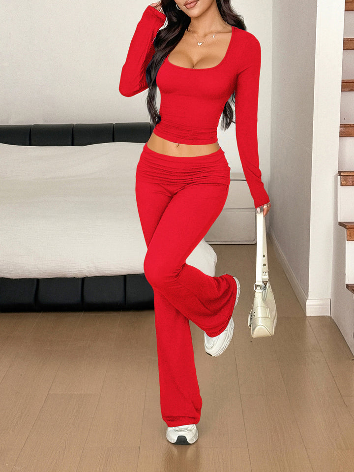Damen Sportliches Zweiteiliges Set Drune