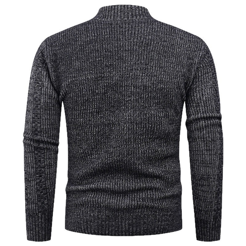 Herren Strickjacke mit strukturierter Oberfläche und hohem Kragen Drune