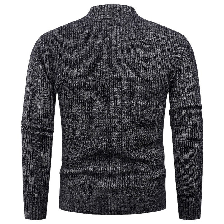 Herren Strickjacke mit strukturierter Oberfläche und hohem Kragen Drune