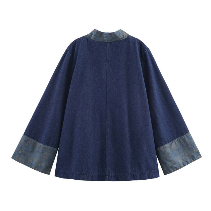 Damen elegante Kombi-Jacke im asiatischen Stil mit Kimono-Details Drune