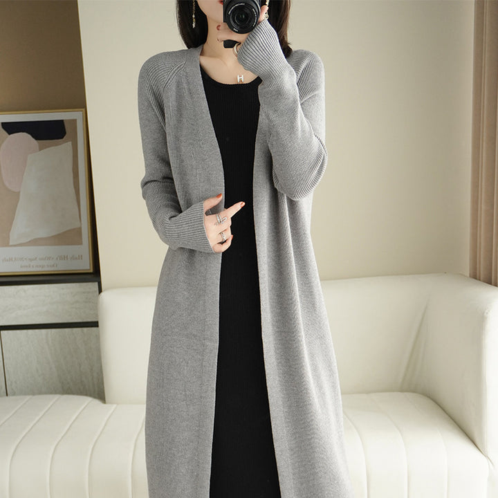 Damen lässiger Strickcardigan mit offenen Maschen und lässigem Schnitt Drune