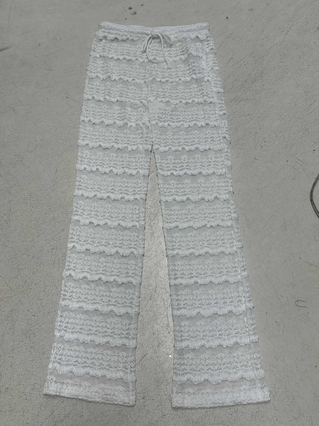 Damen Fußlose Boho-Hose mit gesticktem Detail Drune