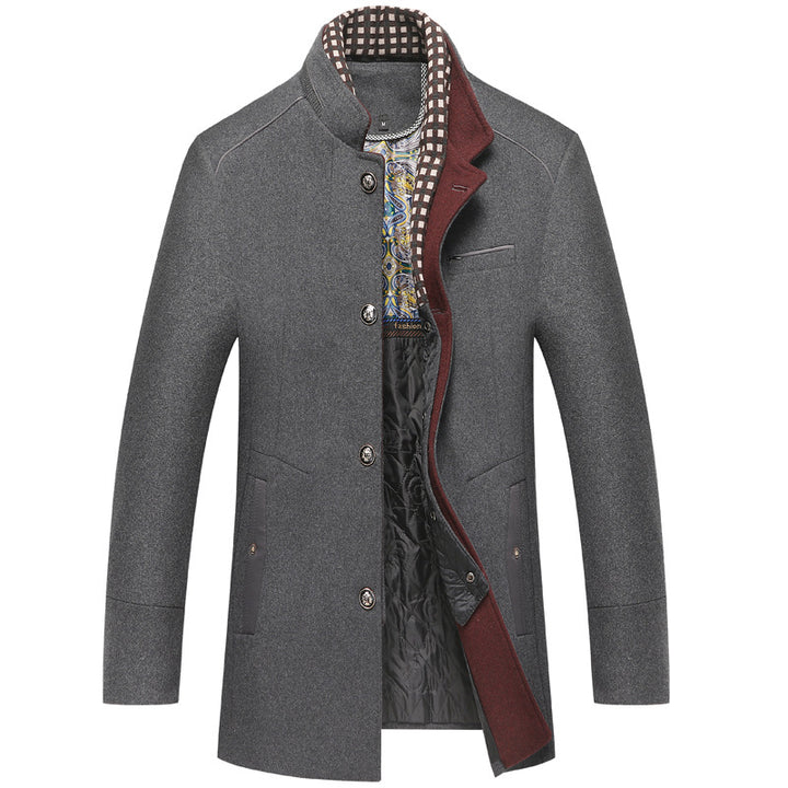 Drune | Herren Slim Fit Woll Wintermantel
