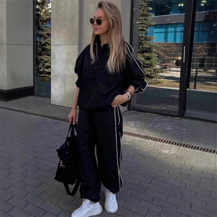 Damen leichte Windjacke mit hohem Kragen und verstecktem Reißverschluss Drune