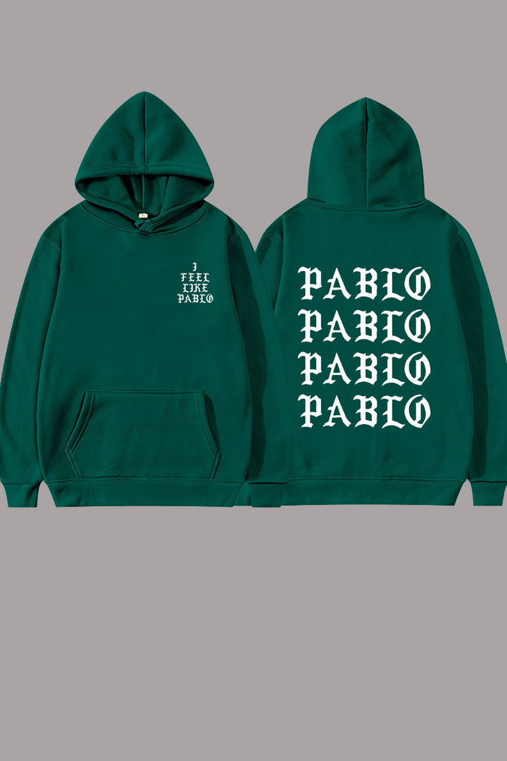 Damen lässiger Hoodie mit kreativem Schriftzug Drune