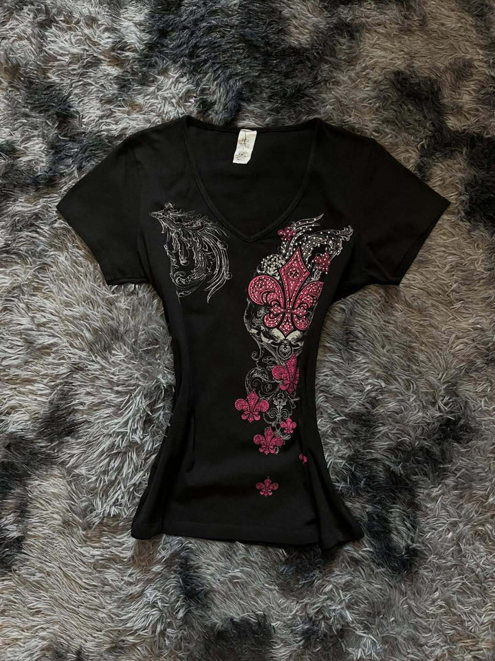 Damen T-Shirt mit einzigartigem floralem Design Drune