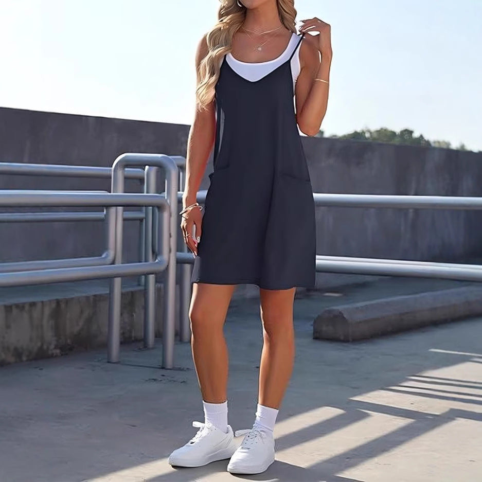 Damen Freizeitkleid mit praktischen Taschen und lockerem Schnitt Drune