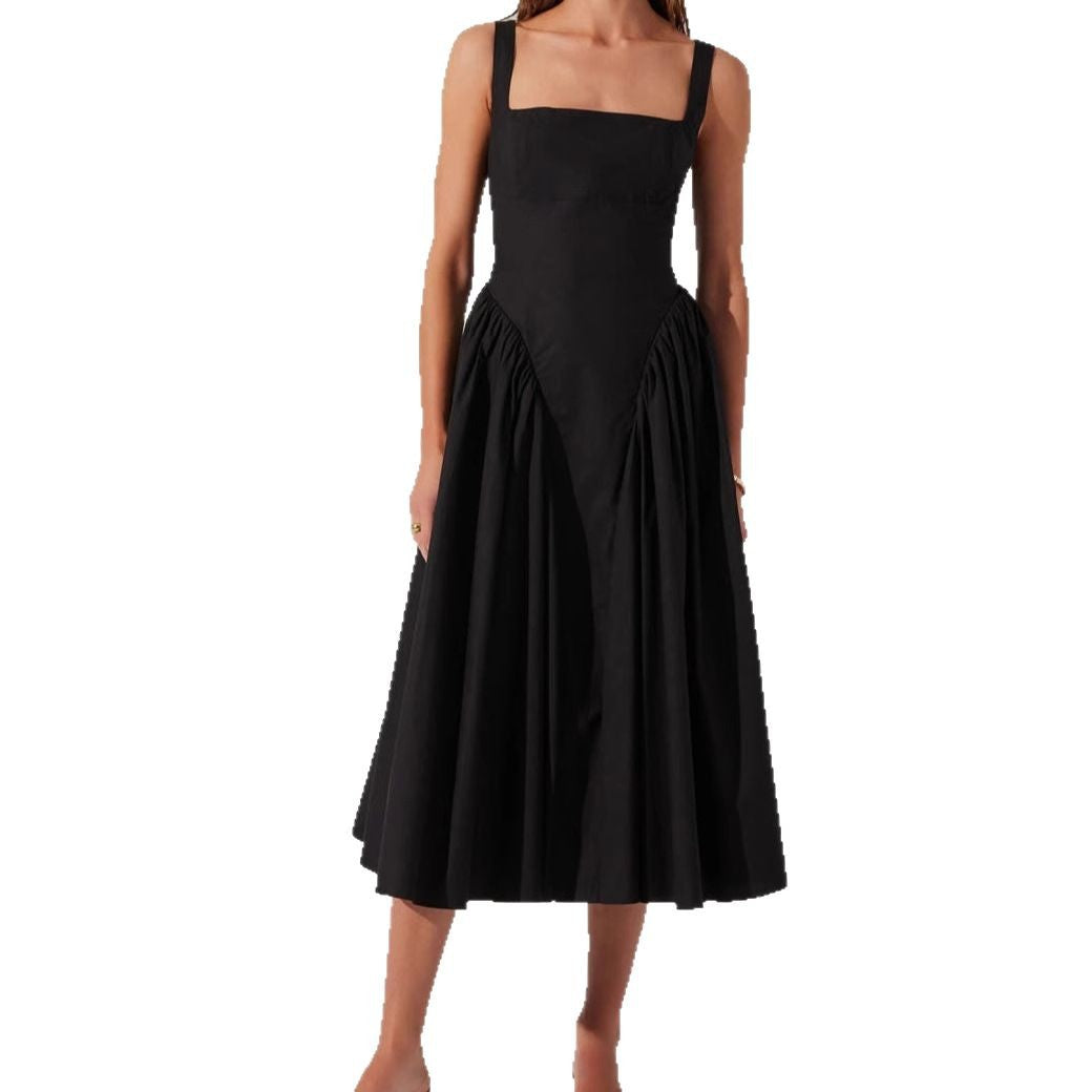Damen Midi-Kleid mit weitem Rock Drune