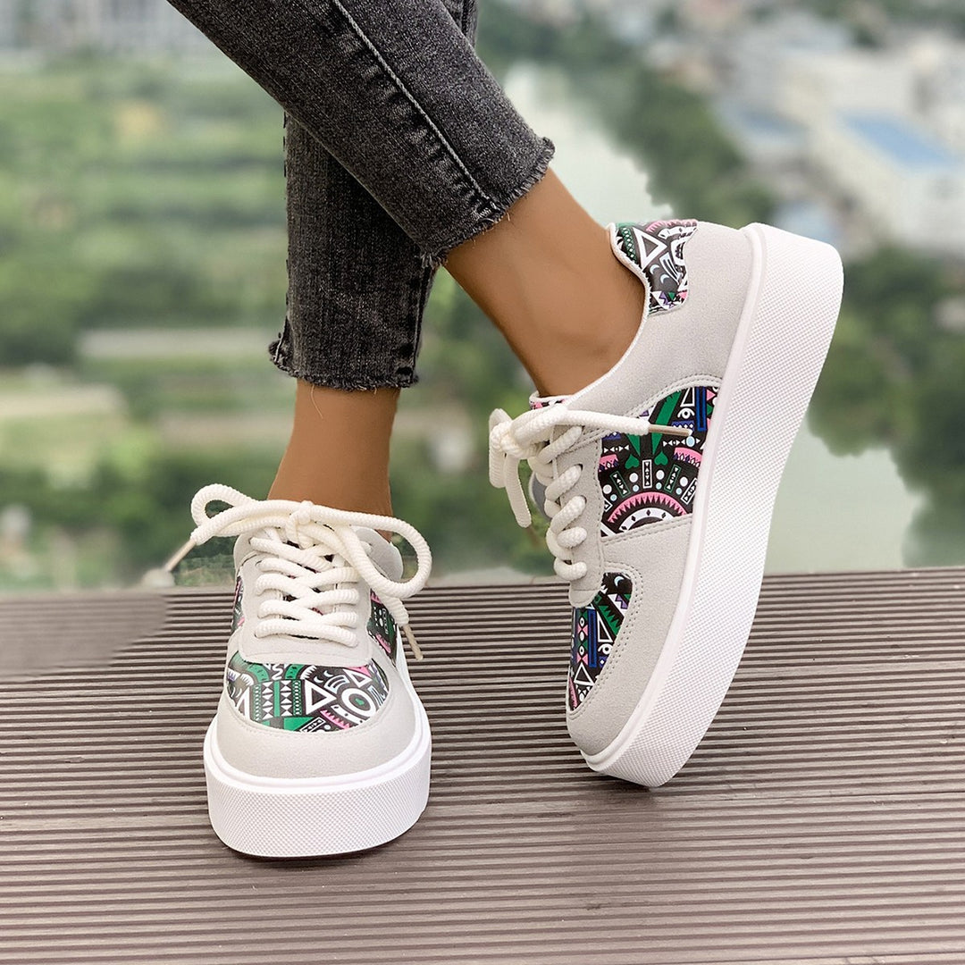 Damen modische Plateau-Sneaker mit auffälligem Design Drune