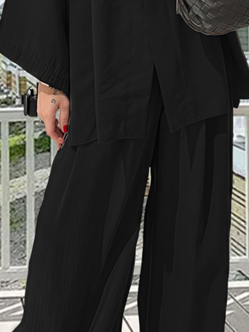 Damen Elegante Kimono-Jacke mit weiten Ärmeln und lockerer Passform Drune