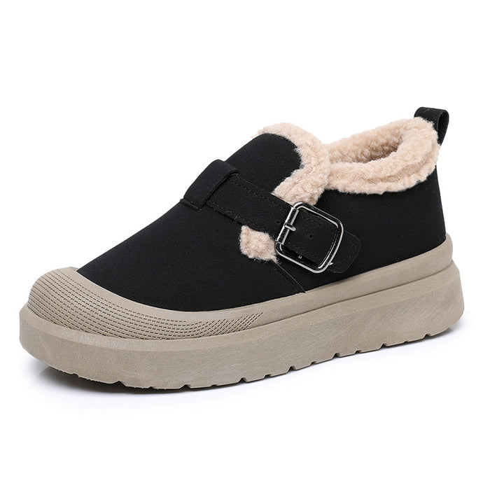 Damen Warmgefütterte Slip-On Sneakers mit verstellbarem Riemen Drune