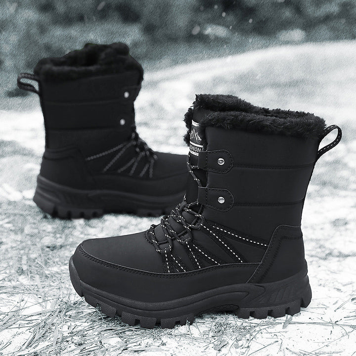 Damen isolierte Winterstiefel mit rutschfester Sohle und kuscheligem Innenfutter Drune