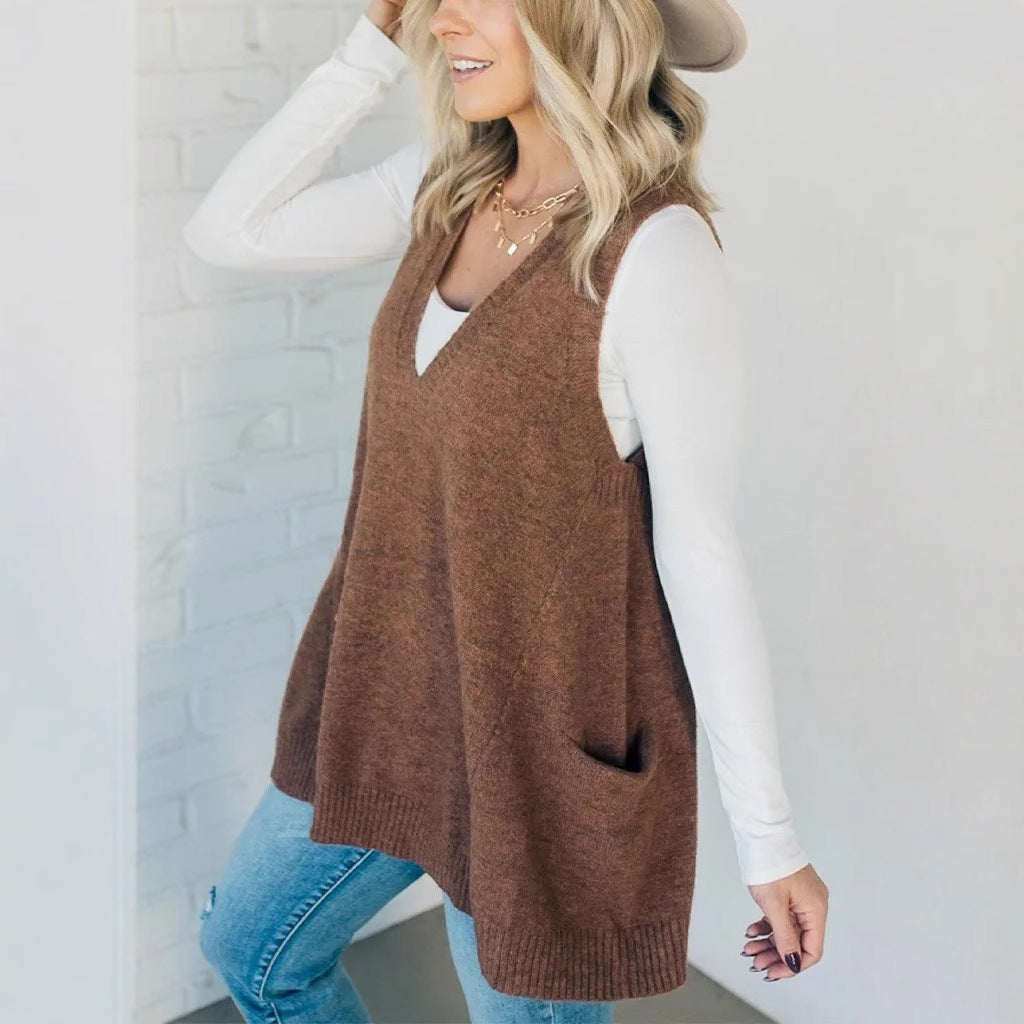 Damen Oversized Strickpullover Drune