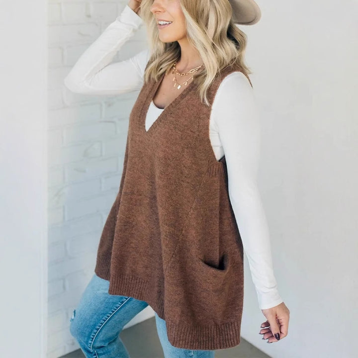 Damen Oversized Strickpullover Drune