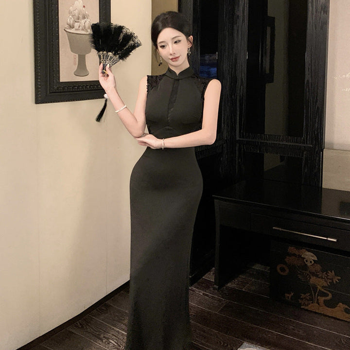 Drune | Vintage Elegante Ärmellose Verbessertes Qipao Kleid