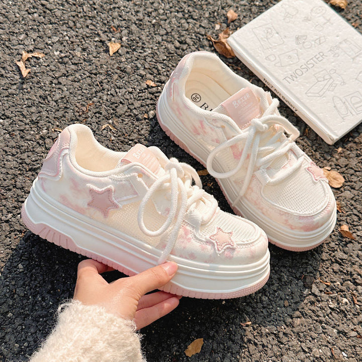 Damen Sneakers mit modischem Sternen-Motiv und komfortabler Sohle Drune