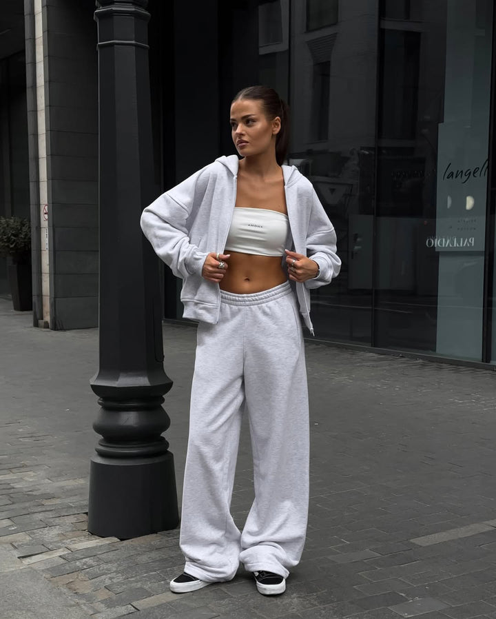 Damen gemütliches Oversized-Fleece-Set Drune