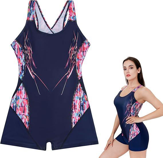Damen Sportlicher Einteiler-Badeanzug Drune