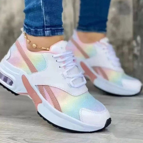 Damen Sportliche Sneakers mit atmungsaktivem Mesh-Obermaterial und dämpfender Sohle Drune