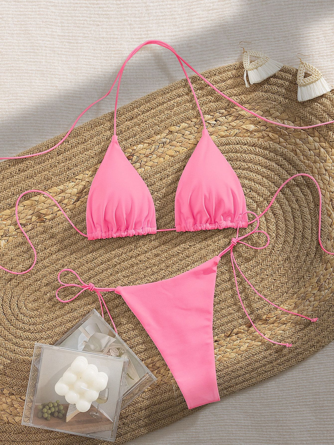 Damen Triangel-Bikini mit elastischen Bindebändern und femininen Details Drune