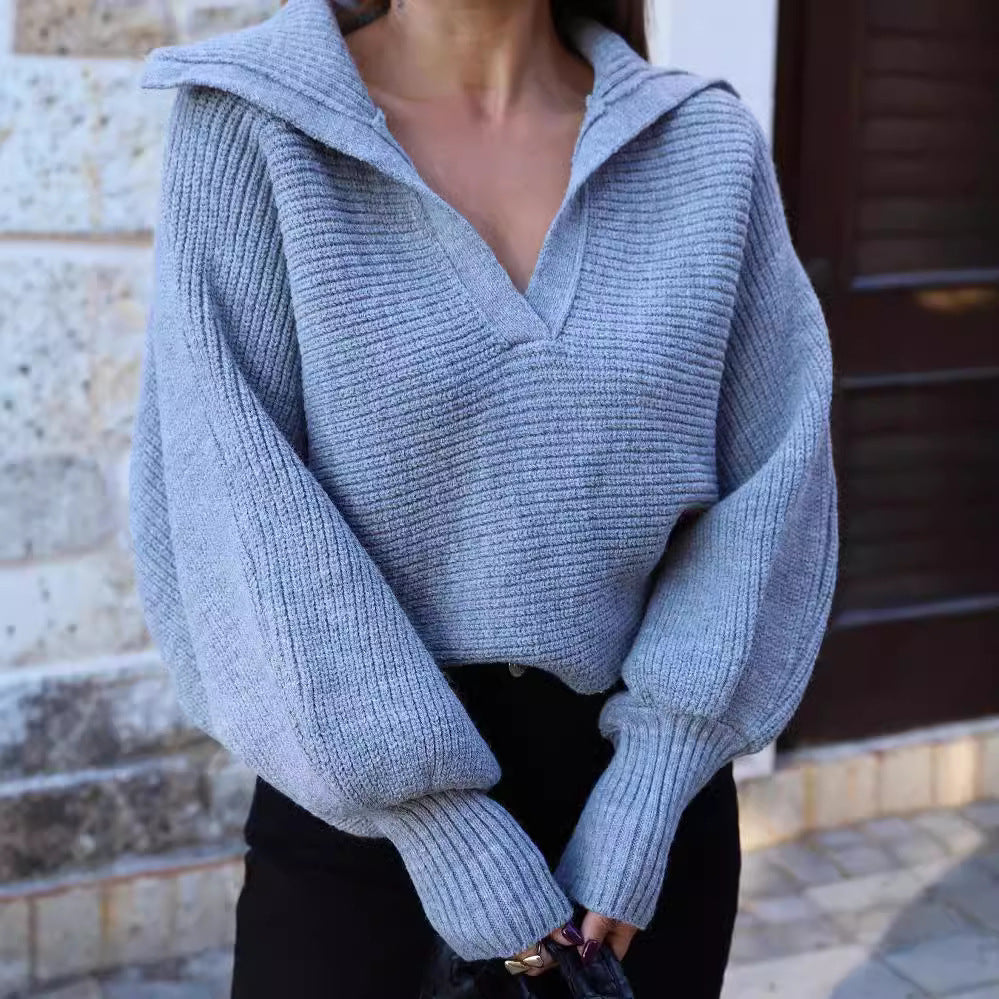 Damen Oversized Strickpullover Drune
