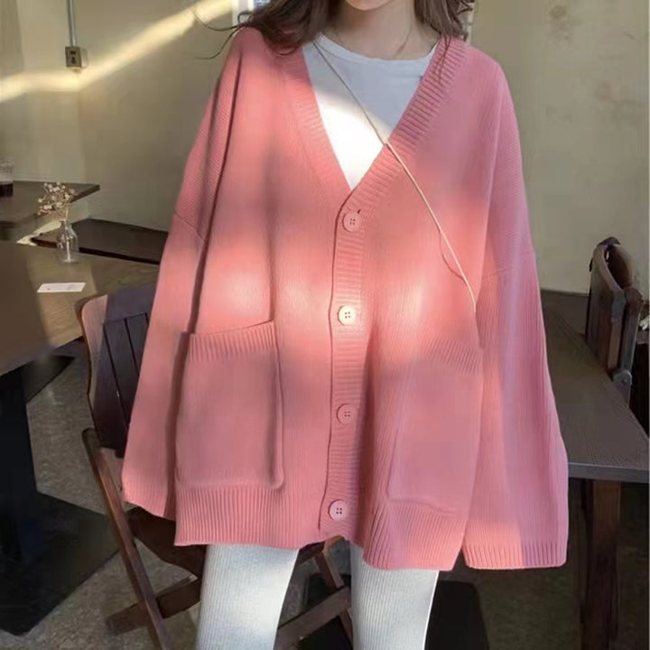Damen Strickjacke mit V-Ausschnitt und praktischen Taschen Drune 1771687738