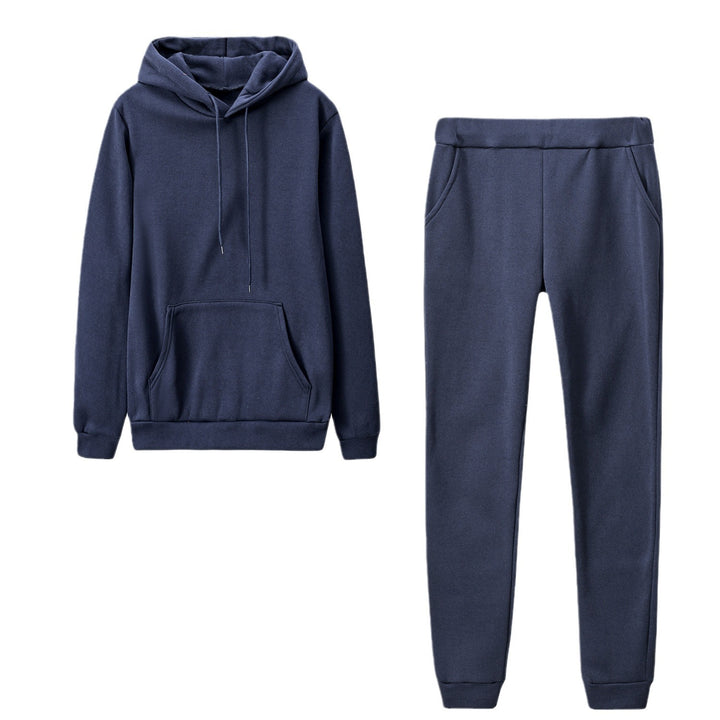Damen nan Cozy-Loungewear-Set mit oversized Hoodie, Kängurutasche und schmaler Highwaist-Jogginghose Drune