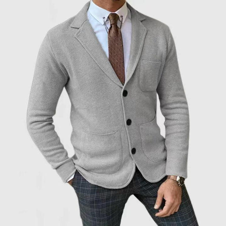 Herren elegante Strickjacke mit Taschen Drune