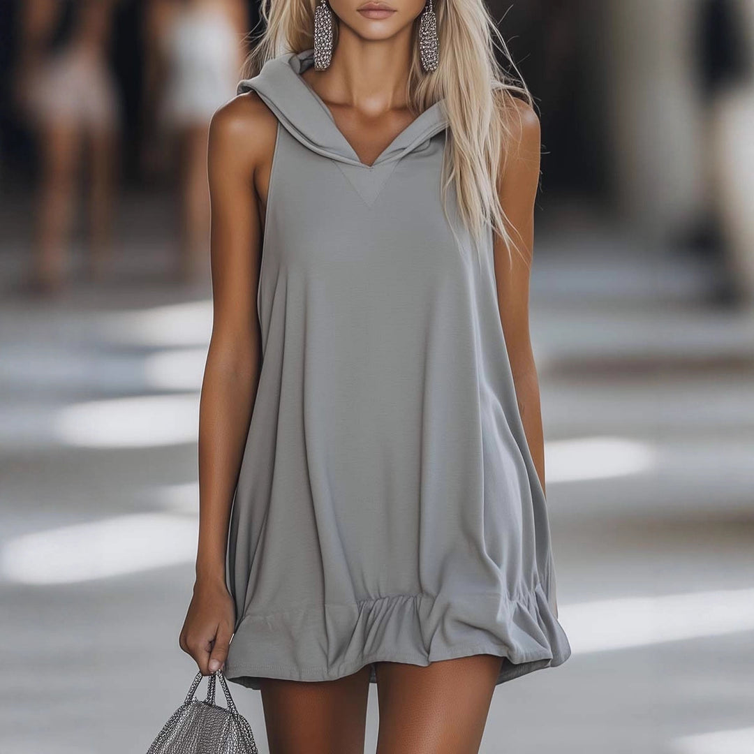 Damen Kapuzenkleid Drune