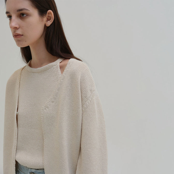 Damen bequemer und eleganter Strickcardigan Drune