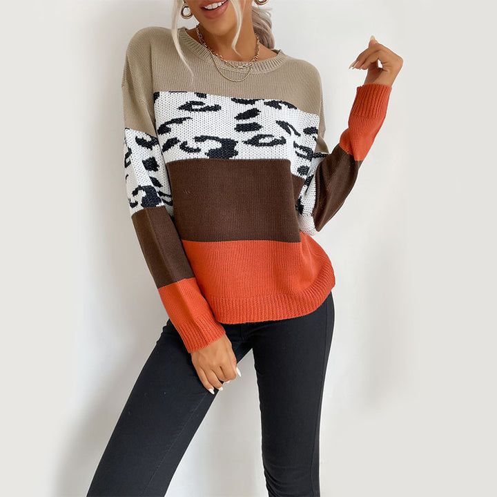 Damen modischer Strickpullover mit einzigartigem Muster und lässigem Schnitt Drune