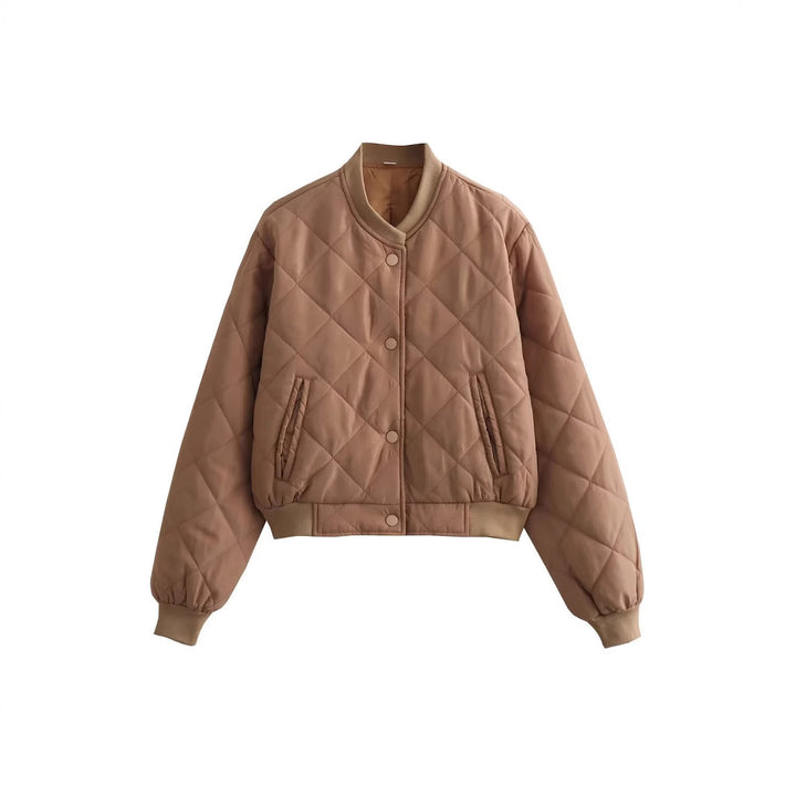 Damen gesteppte Kurzjacke mit praktischem Knopfverschluss Drune