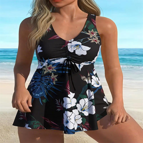 Damen Strandkleid mit dynamischem Zebra-Design Drune