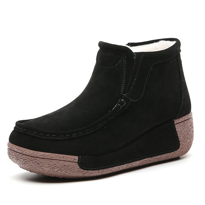 Damen Komfortable Warmgefütterte Stiefeletten mit rutschfester Sohle Drune