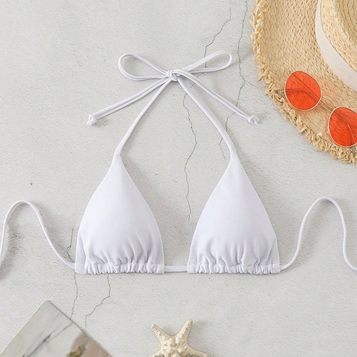 Damen Triangel-Bikini mit modischem Leopardenmuster und verstellbaren Trägern Drune