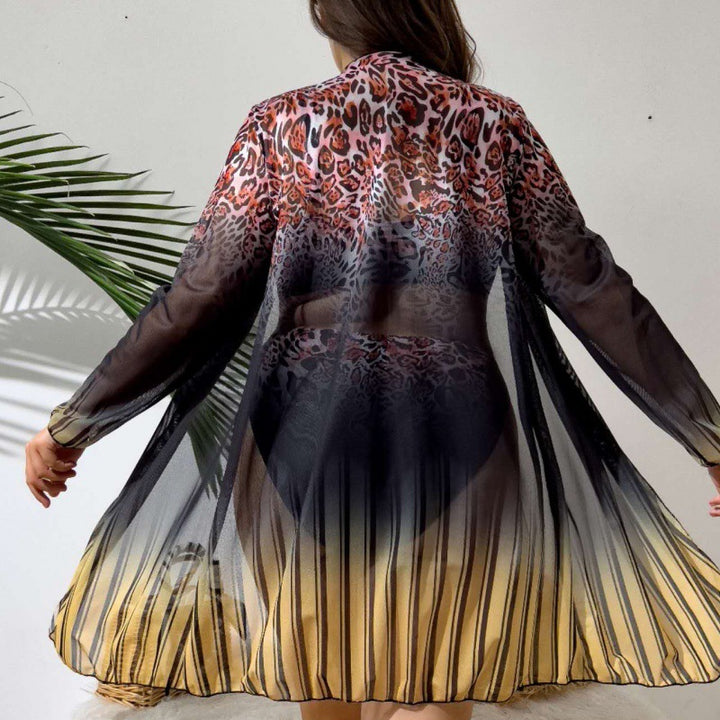 Damen Biquini-Set mit transparenter Strandjacke Drune