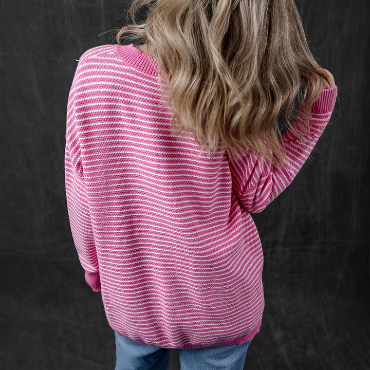 Damen V-Ausschnitt Pullover Drune