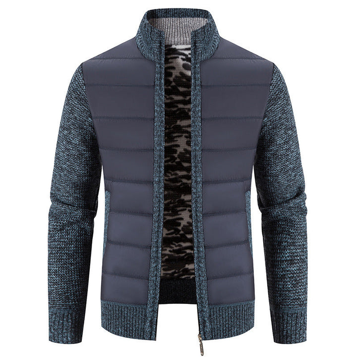 Herren hybride Steppjacke mit modischem Strickdesign Drune