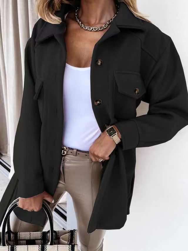 Damen Modische Jacke mit praktischen Taschen und lässigem Schnitt Drune